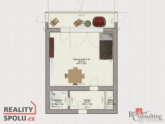 Prodej, byty/1+kk, 34 m2, Imrychova 880/19, 14300 Praha, Hla - 2