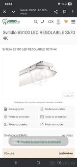 Svítidlo BS100 LED REGOLABILE S670 4K - 2
