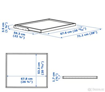 Dva vysuvne, bile podnosy do skrine PAX Ikea Komplement - 2