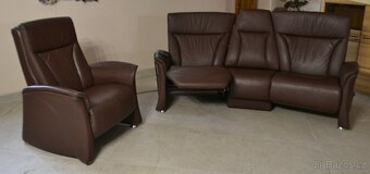 Kožená sedací souprava 3+1, elektrické polohování. TOP - 2