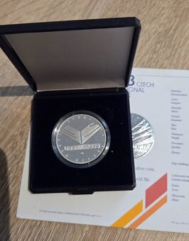 Stříbrná mince 200kč Mistrovství světa v lyžování Proof - 2