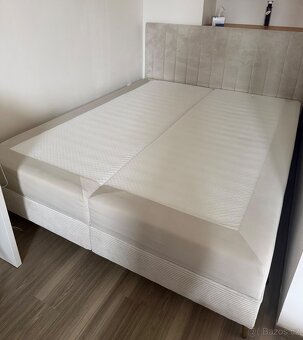 Čalouněná boxspring postel 160×200cm - skvělý stav - 2