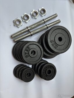 Jednoruční skládací činky - jednoručky 2 x 18 kg - REZERVACE - 2