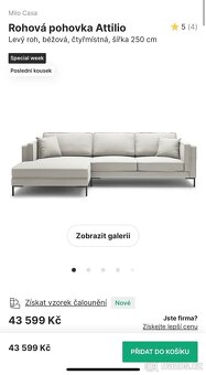 Rohová pohovka Bonami: Milo Casa Attilio - 2