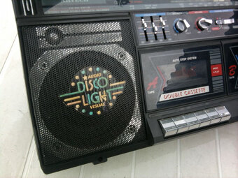 Starý ázijský RADIO-DVOJKAZEŤÁK do ruky s Disco-Light - 2