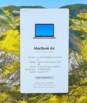 MacBook Air 2020/16GB RAM/Intel i5/512GB SSD/Záruka - 2