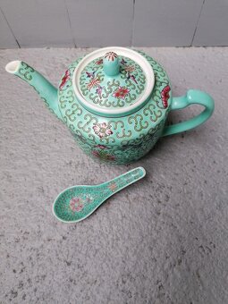 konvice keramická + lžíce - 2