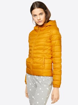 Hořčicová dámská podzimní bunda - 2