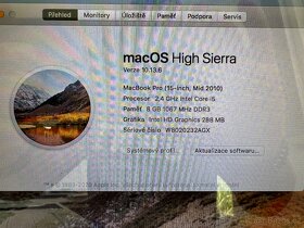 prodám macbook pro 15inch, 2010 - 2