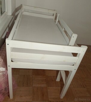Detska postel 90x200, schudky, klouzacka, matrace. - 2