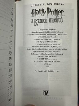 Harry Potter – vzácná 1. vydání + komplet 4 knihy - 2