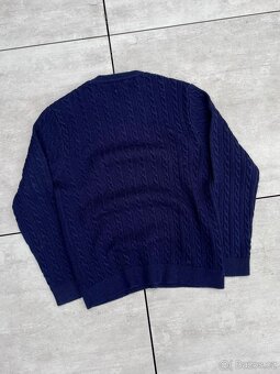 Zara Wool Knit Navy Dark Blue Sweater (L) - 2