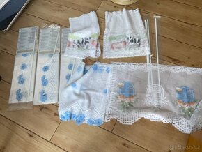 Nové- 7x malá záclonka z Lidlu- 160 x 50cm-cena za vše - 2