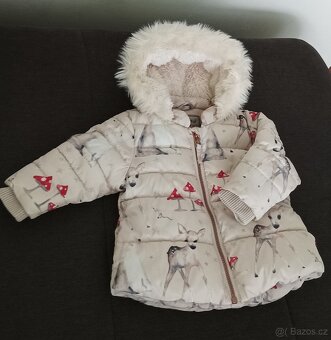 Nádhera zimní teplá bundička Next 6-9m - 2