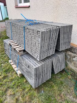 Betonový plot skládaný - antracit oboustranný vzor - 2