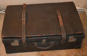 Velký starožitný kožený kufr - 2