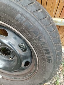 Plechový disk + pneu 195/65 R15 - 1ks - 2