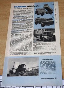 ŠKODA 706 RT TRAMBUS, ORIG. DOBOVÉ 1962, 34X28CM, JZD, HASIČ - 2