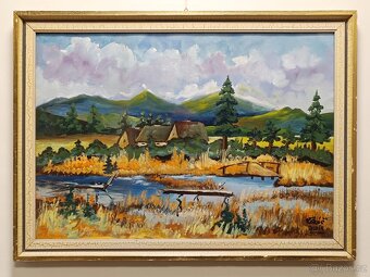 Obrazy 4ks Alois Kokáč, olej 50x70 - 2