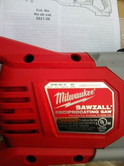 Milwaukee M18 2621-20 M18BSX-0 aku šavlová pila ocaska - 2