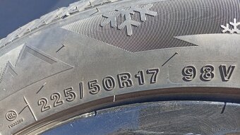 Sada alu kol Audi 7,5Jx17 ET43 5x112 zimní pneu - 2