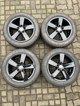 ORIGINÁL Alu Volkswagen, Škoda R16, 5x112 - TOP STAV, ZIMNÍ - 2