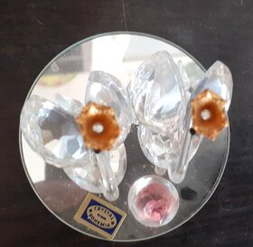 Skleněná zvířata z českého křišťálu - labutě - 2