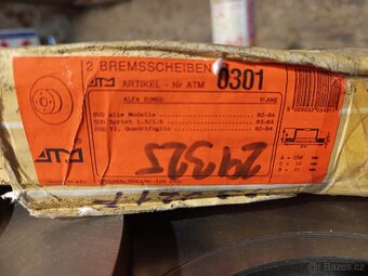 Brzdové kotouče Alfasud - 2