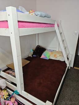 Patrová postel LEON v bílé barvě - 2