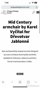 Mid century arm chair by Karel Vyčítal pro Dřevotvar - 2