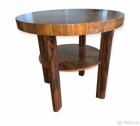 Konferenční stolek 30. léta art deco makassar a ořech s DPH - 2