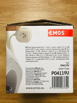 Prodlužovací kabel - kostka 1,9 m EMOS P04119U - 2