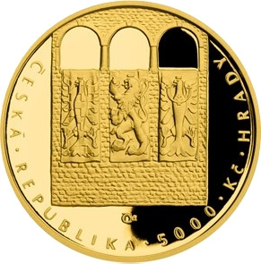 Zlatá mince 5000 Kč Hrad Bouzov 1/2oz ČNB 2017 PROOF - 2