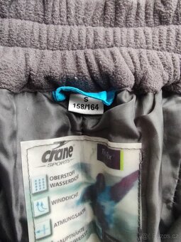 Lyžařské kalhoty CRANE, vel. 158/164 - 2