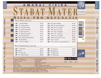 CD Stabat Mater – Missa pro Defunctis - Amaral Vieira - 2