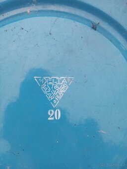 Smaltovaný modrý kbelík - 2