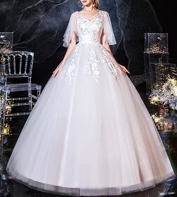 NOVÉ svatební šaty VIVIEN s rukávy - 2