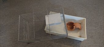 Klec pro křečky nebo křečíky - bílá (43,0x26,5x22,0cm) - 2