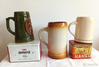 Retro korbele,ambrové misky,kameninové misky,obří porc.hrnek - 2
