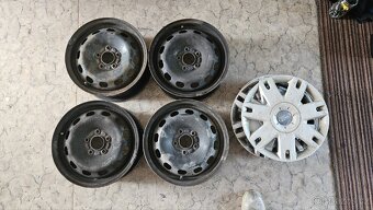 Plechové disky Ford 5x108, ET52.5 6J vč poklic - 2