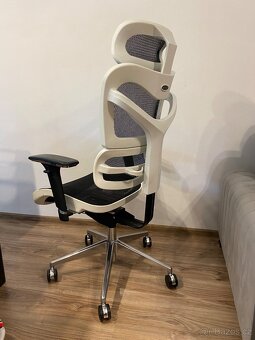 Kancelářská ergonomická židle Diablo V-Commander: Bílo-Černá - 2