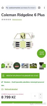 Prodám stan Coleman Ridgeline 6 Plus - 2
