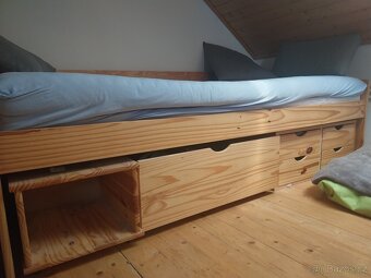Dřevěná postel vel. 90x200 - 2