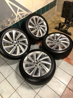 Alu kola Škoda R18 5X112 ZIMNÍ PNEU 225/45 R18 TOP STAV - 2