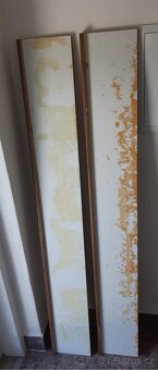 Dva použité parapety - dekor dub - 186cm x 24cm - 2