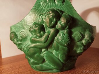 malachitový zelený košik - 2