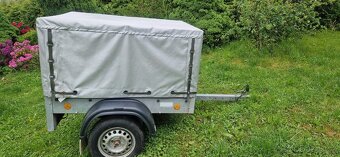 Přívěsný vozík, kára s plachtou - nová STK - 2