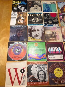 Gramodesky SP 7” – 24 ks – Supraphon, Panton (60.–80. léta) - 2