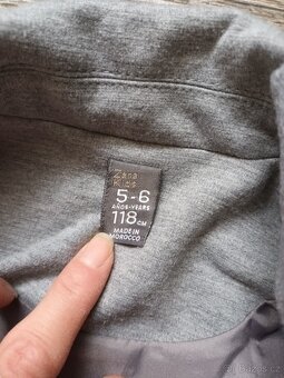 Dětské holčičí šedivé sako Zara Kids, 5 - 6 let - 2