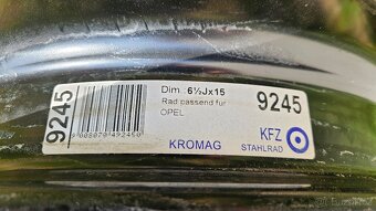 Opel disky 6.5Jx15 5x110 ET35 Astra Meriva Vectra Zafira - 2